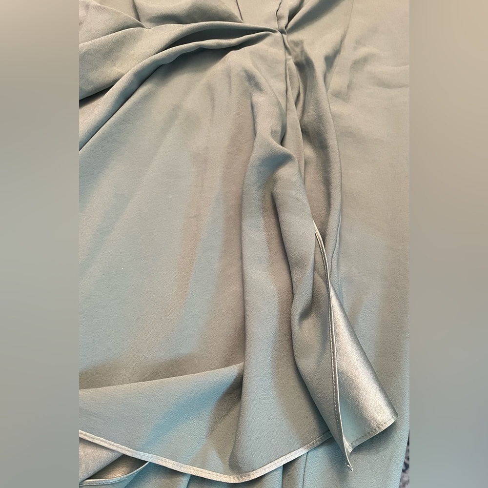NWOT Rachael Roy Sleeveless Dress in light sage green Size L feminine flirty - Picture 6 of 7